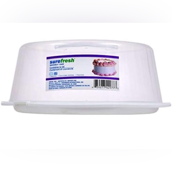 Sure Fresh Reusable Plastic Cake Containers with Lids - Picture 1 of 2